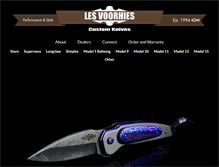 Tablet Screenshot of lesvoorhiesknives.com